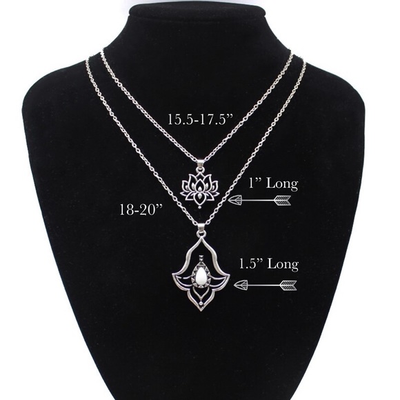 Vintage 3 in 1 Lotus Flower Pendant Necklace - Picture 16 of 16